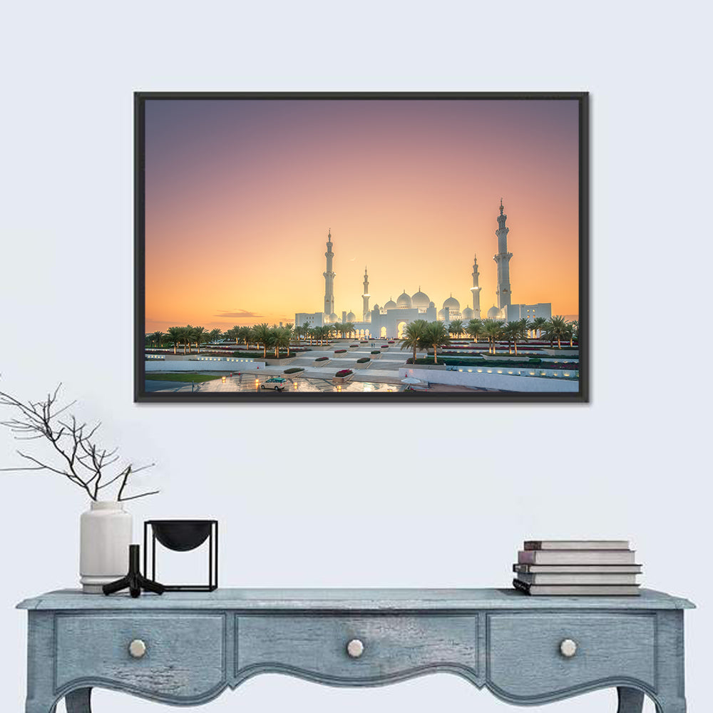 Sheikh Zayed Grand Mosque at Sunset Wall Art