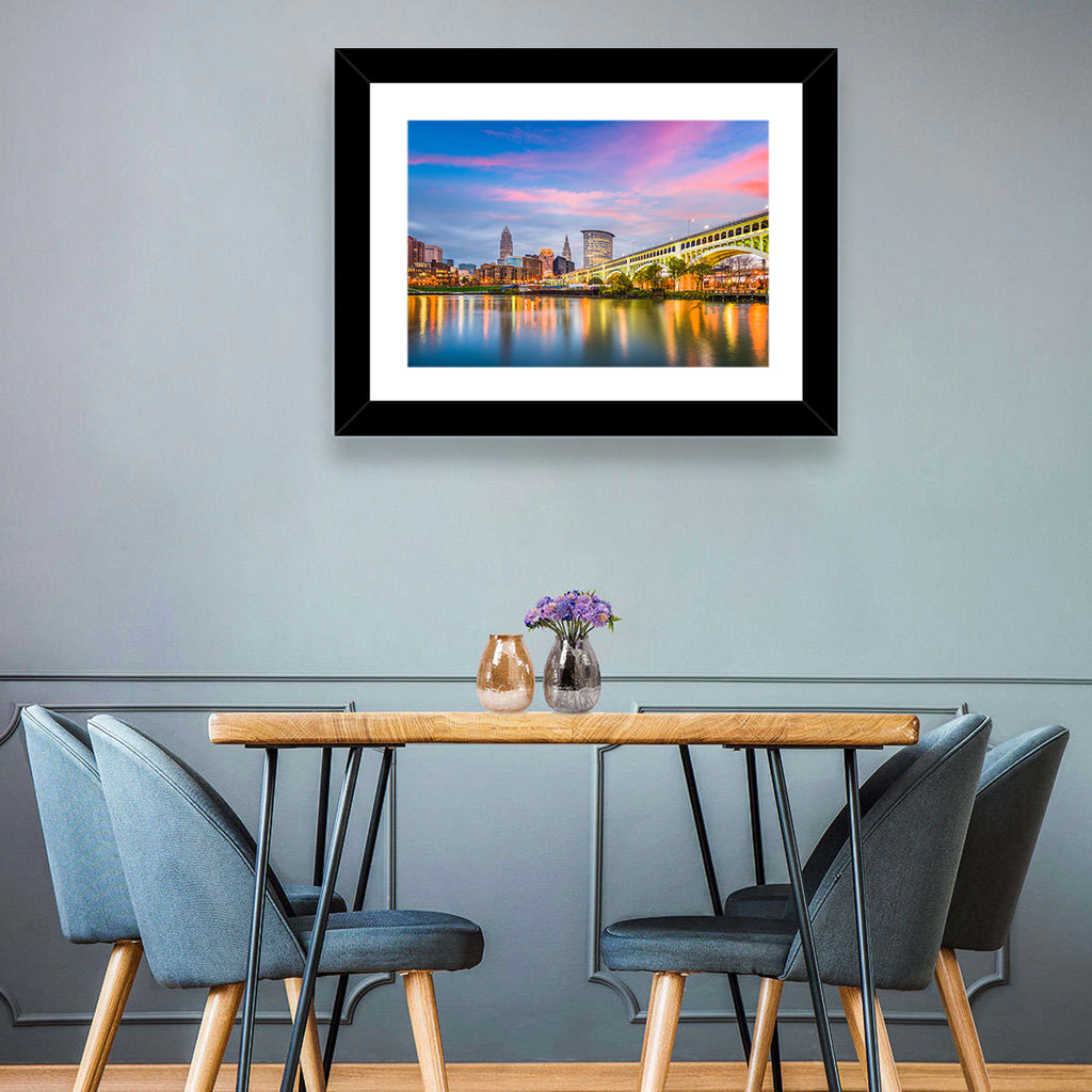 Cleveland Skyline at Dusk Wall Art