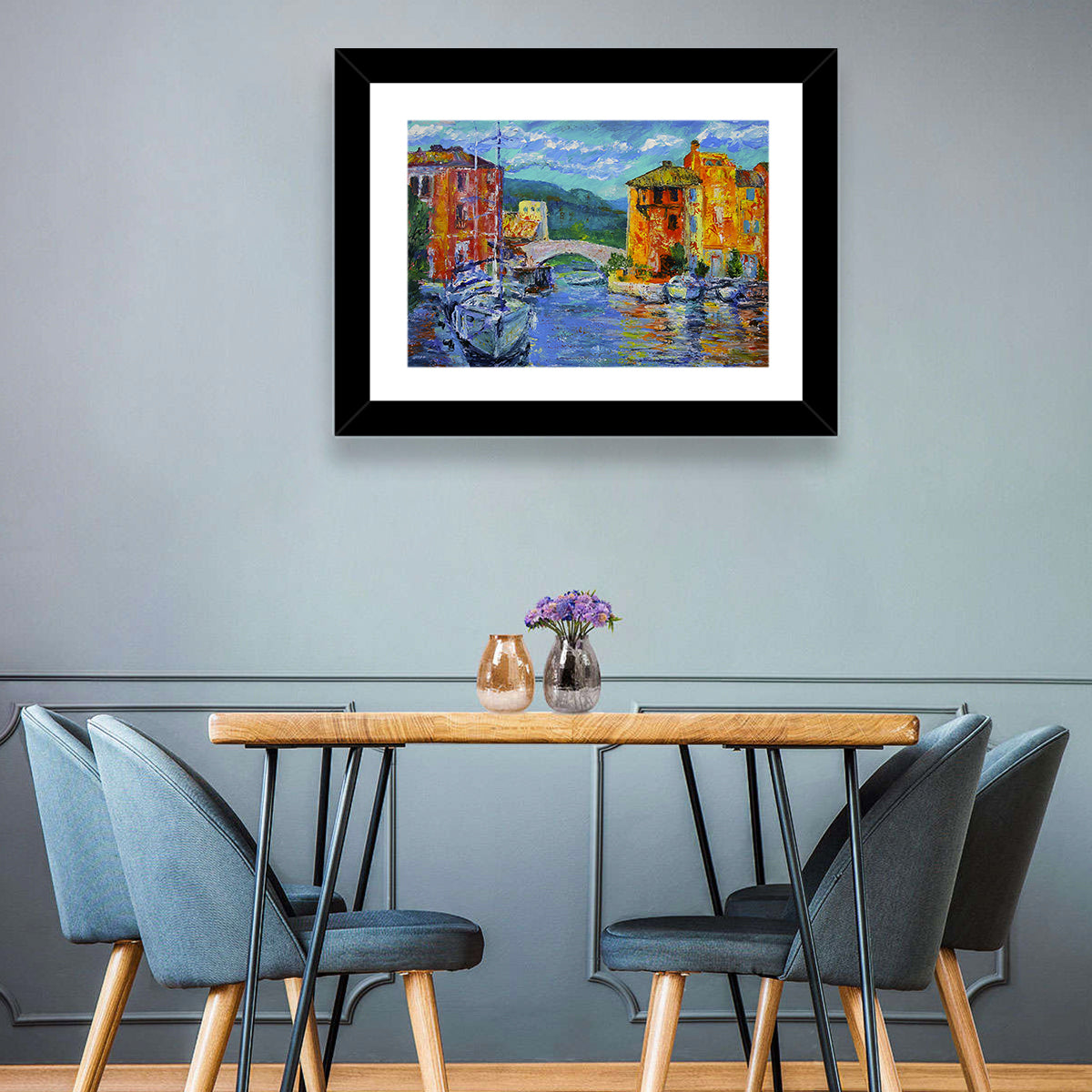 Port Grimaud Canal Scene Wall Art