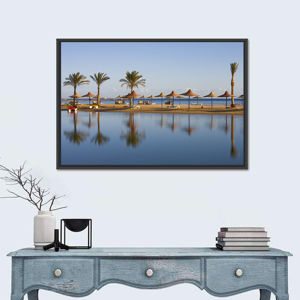 Hurghada Beach Seascape Wall Art in a room, landscape