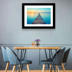 Wooden Footbridge at Sunset Wall Art