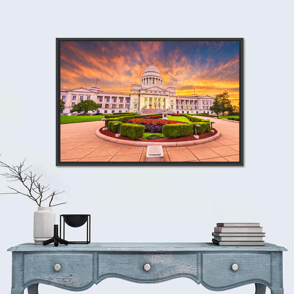 Arkansas State Capitol at Sunset Wall Art in a room, landscape