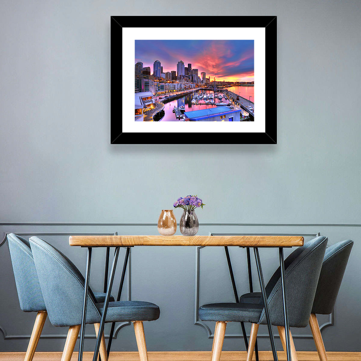 Seattle Skyline at Sunset Wall Art