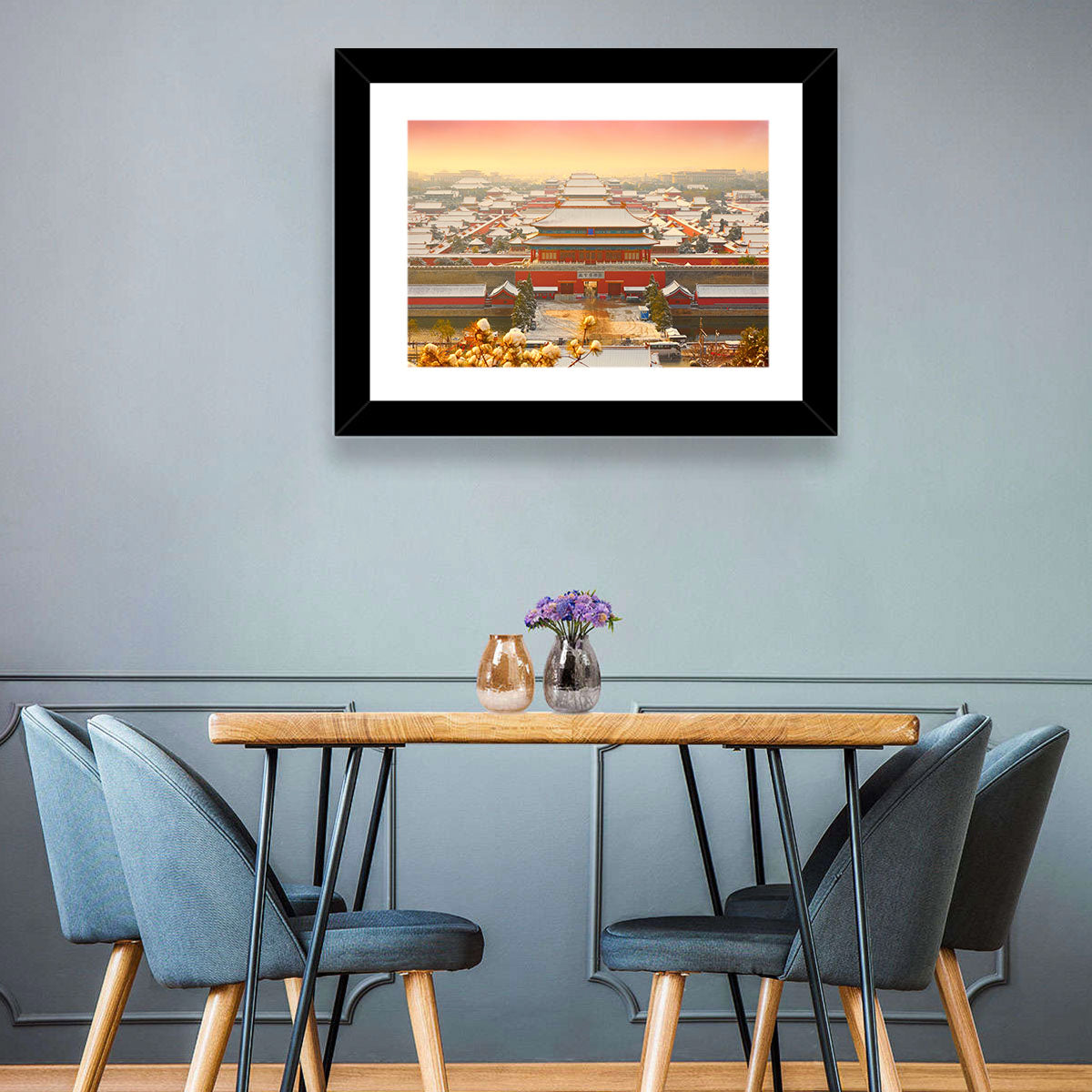 Forbidden City Gateway at Golden Hour Wall Art in a room, landscape