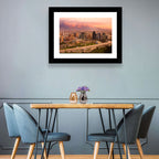Santiago Skyline at Sunset Wall Art