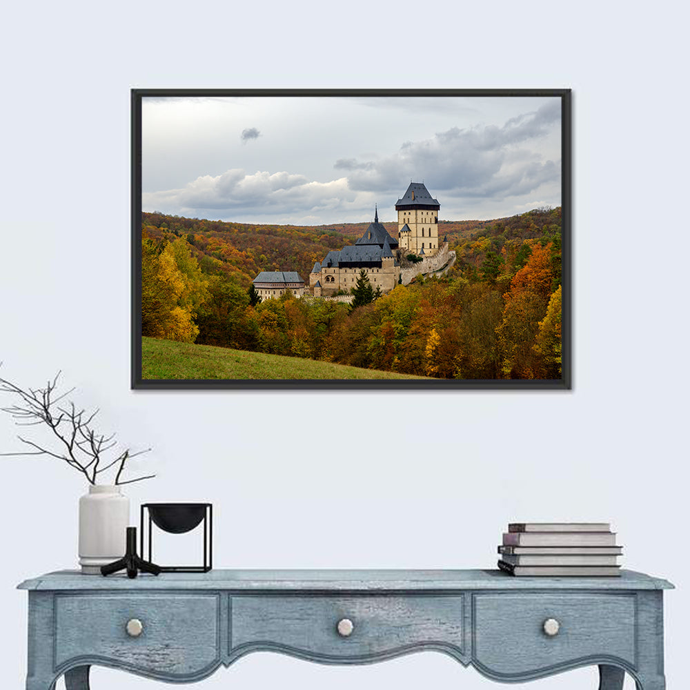 Karlštejn Castle in Autumn Forest Wall Art