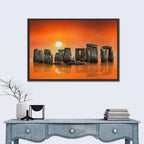 Stonehenge Sunrise Reflection Wall Art