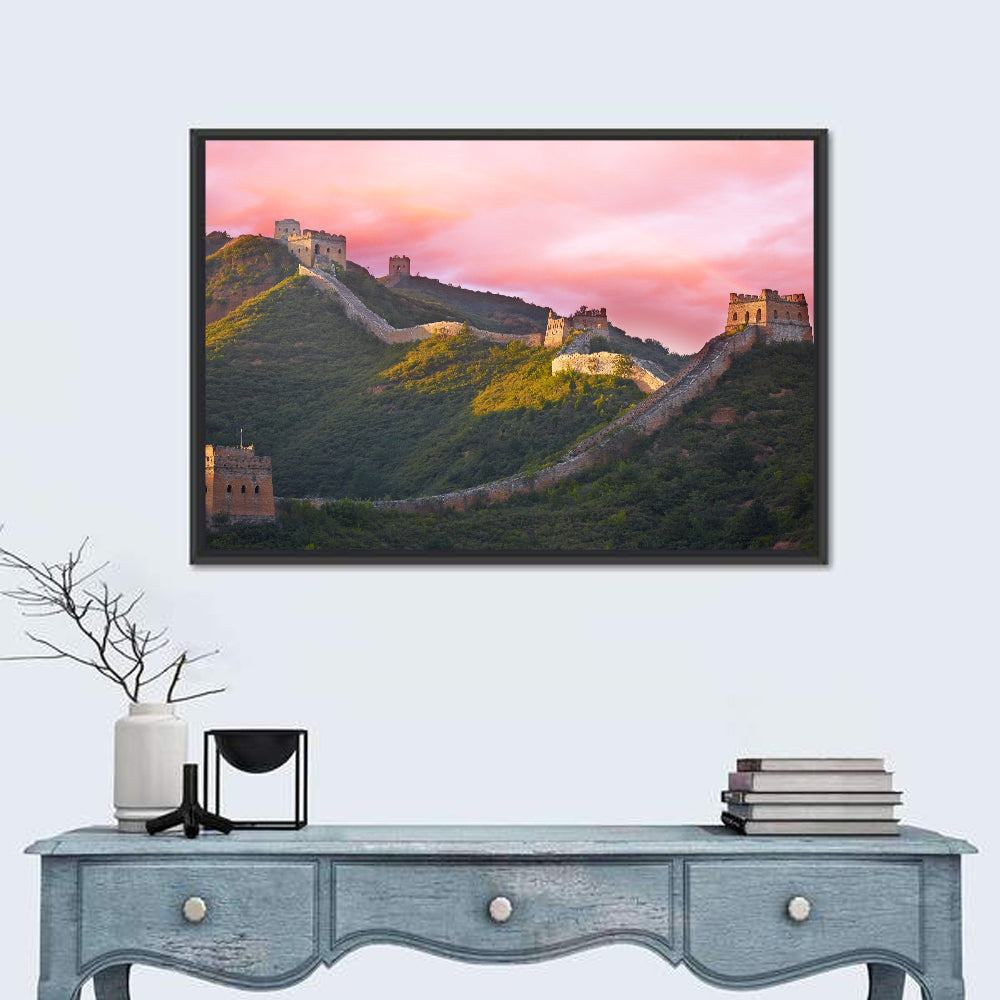 Great Golden Hour Watchtowers Wall Art in a room, landscape