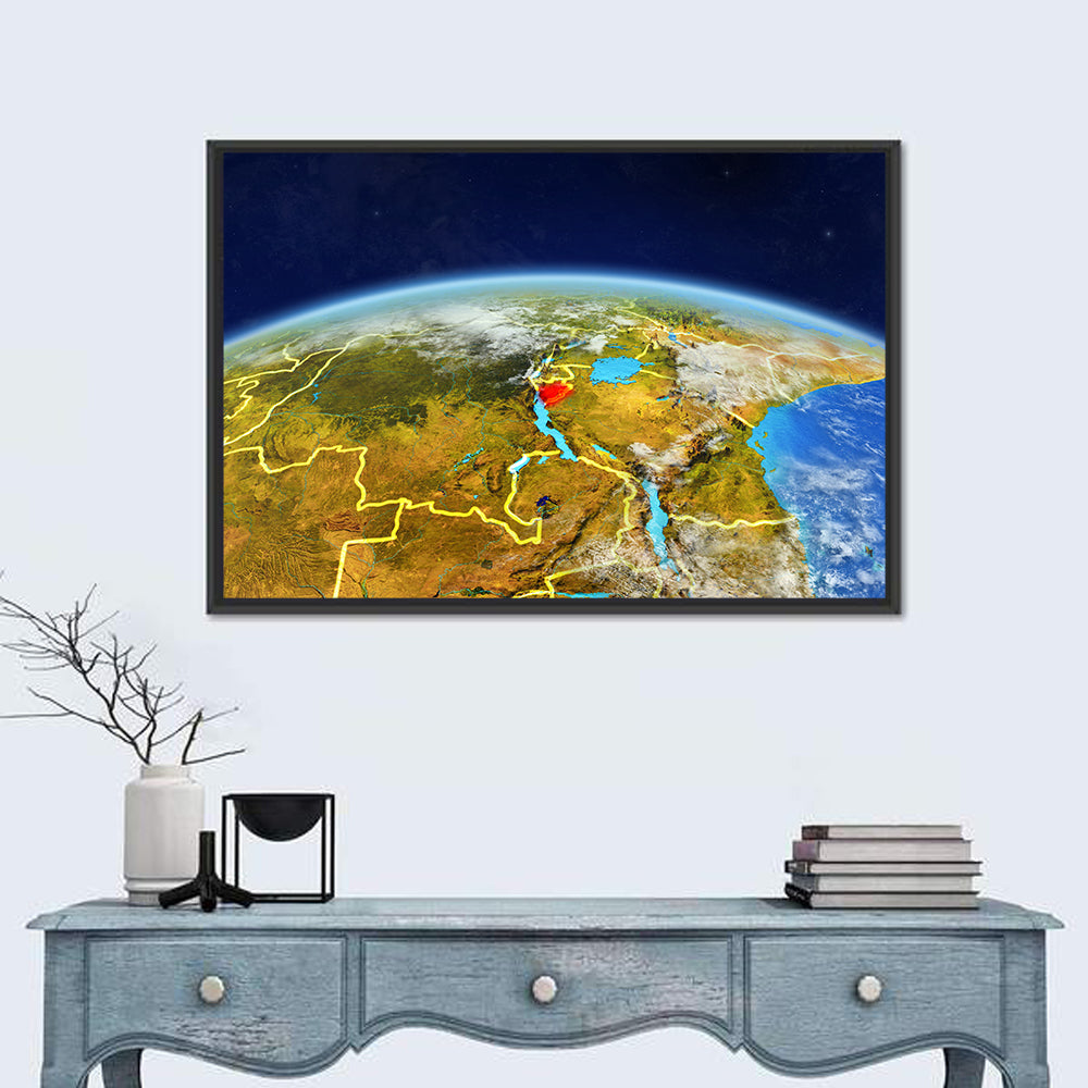 East Africa Great Lakes from Space Wall Art