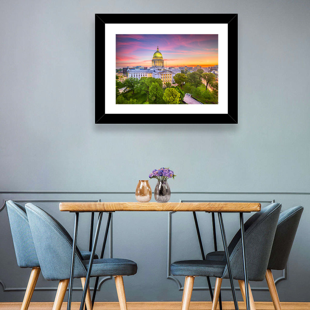 Madison State Capitol at Dusk Wall Art