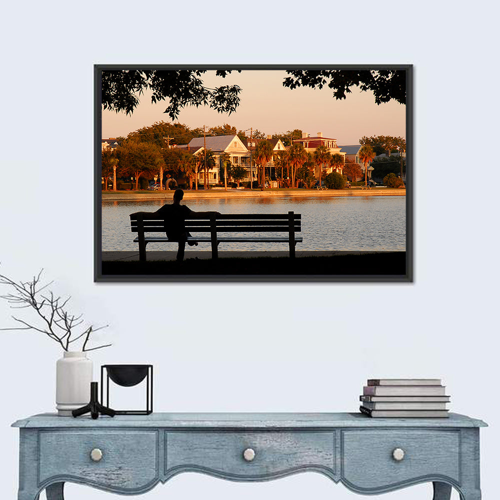 Colonial Lake, Charleston Wall Art in a room, landscape