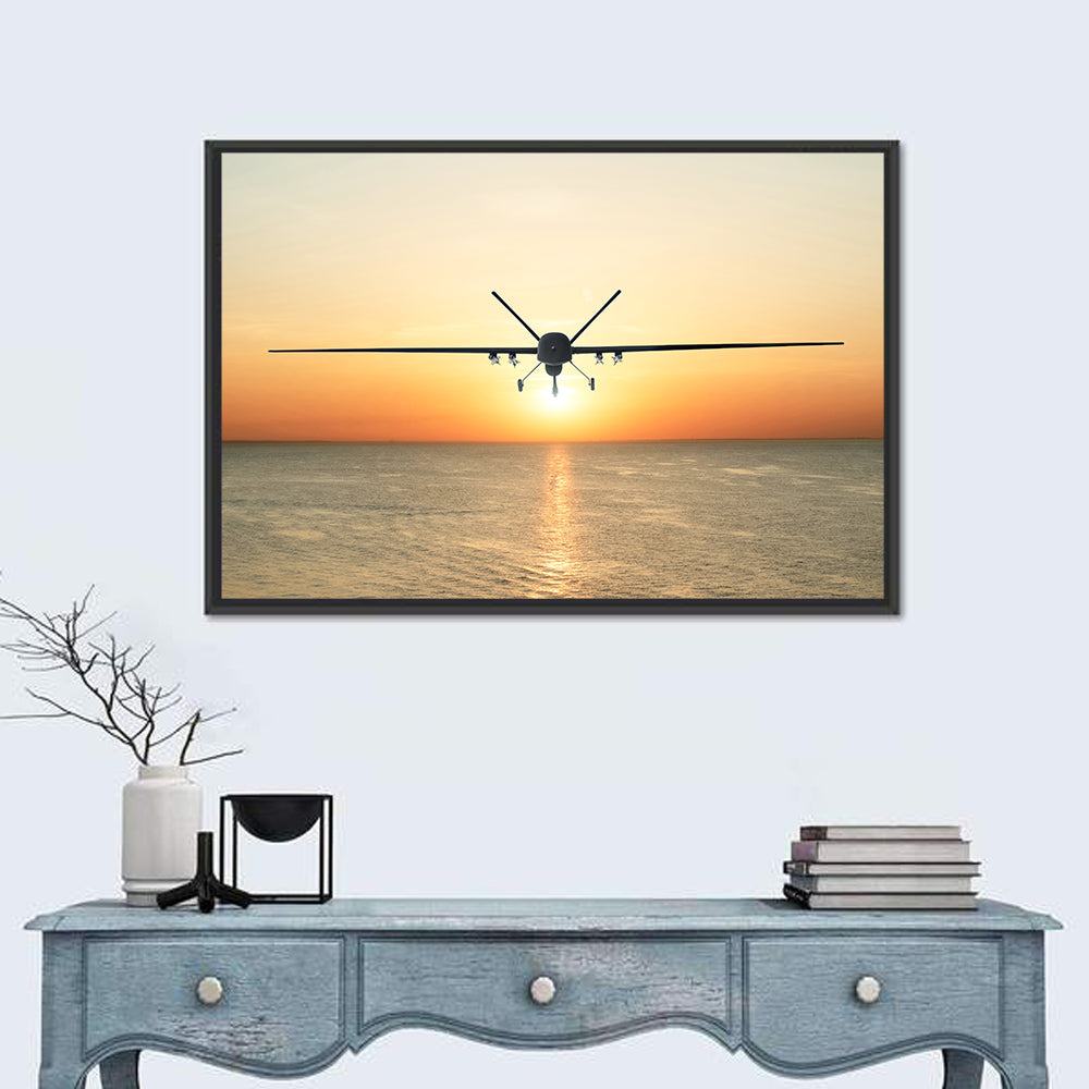 Sunset Surveillance Drone Wall Art