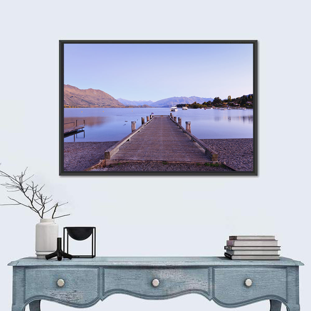 Wanaka Pier at Twilight Wall Art in a room, landscape