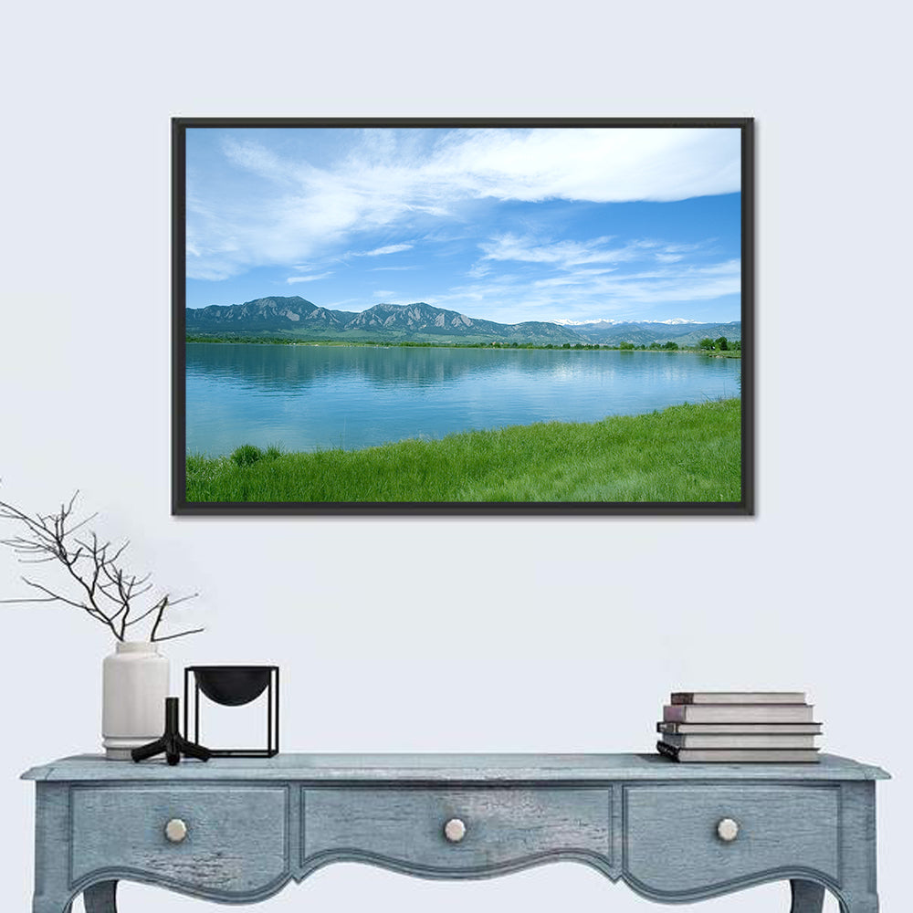 Boulder Reservoir and Flatirons Wall Art
