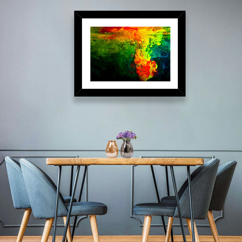 Dynamic Ink Plumes Abstract Wall Art