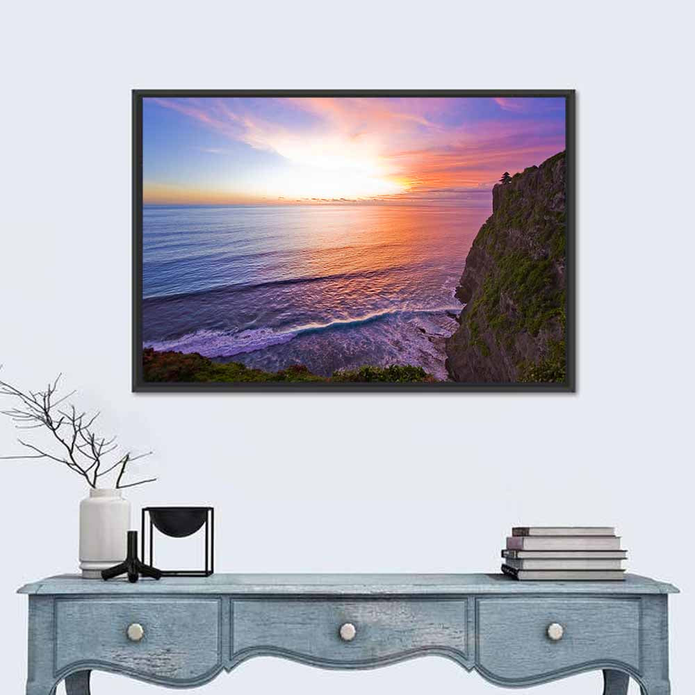 Sunset Over Ocean Wall Art