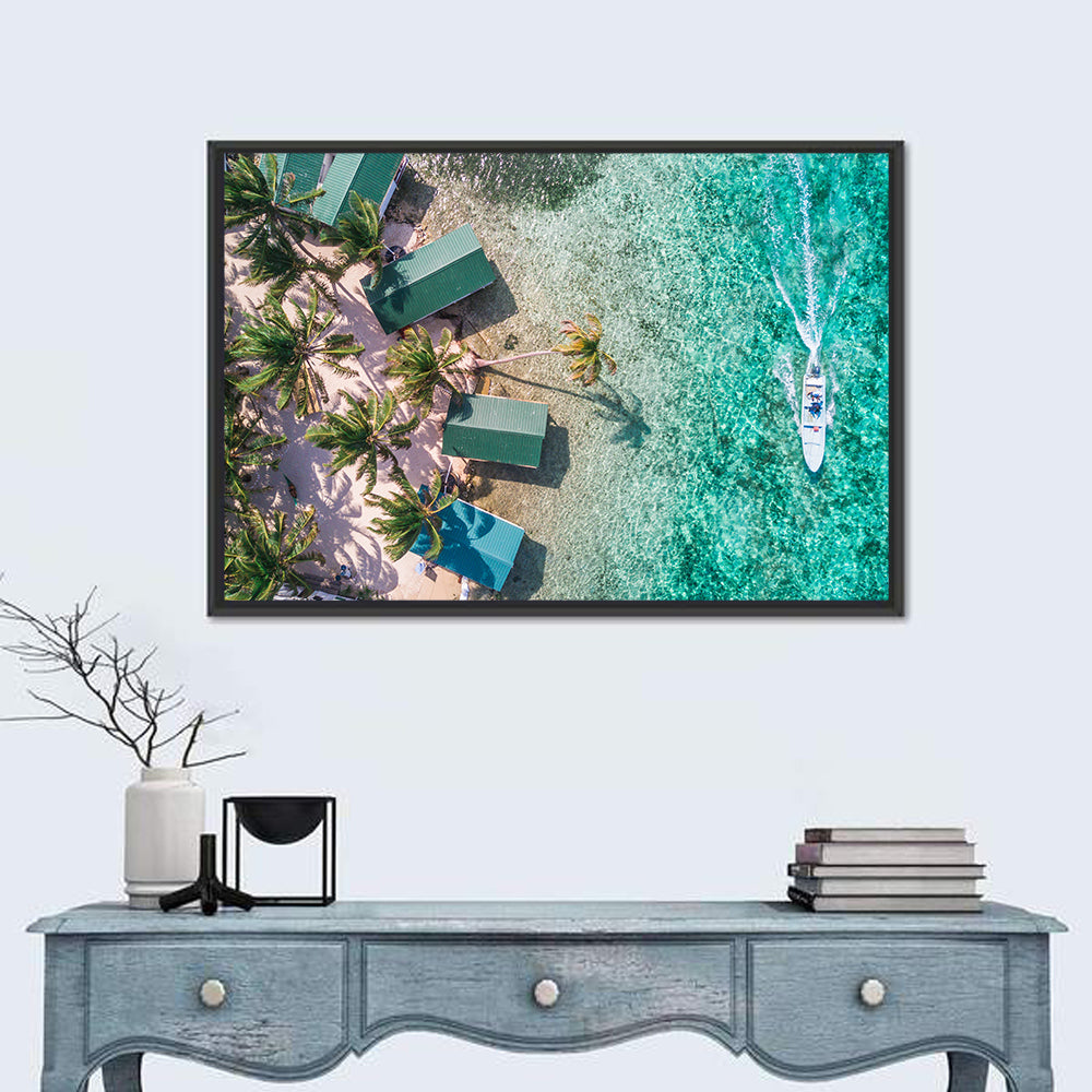 Tobacco Caye Aerial View Wall Art