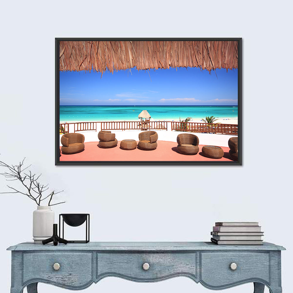 Beach Resort Balcony View Wall Art in a room, landscape