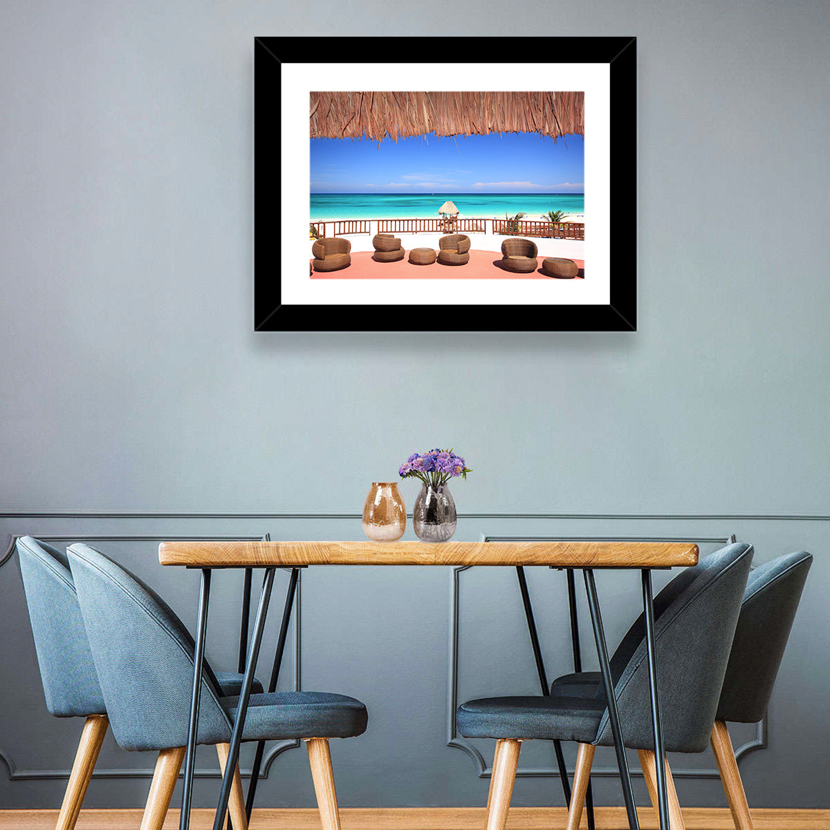 Beach Resort Balcony View Wall Art in a room, landscape
