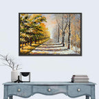 Autumn to Winter Forest Path Wall Art
