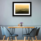 Misty Golden Ridge Landscape Wall Art