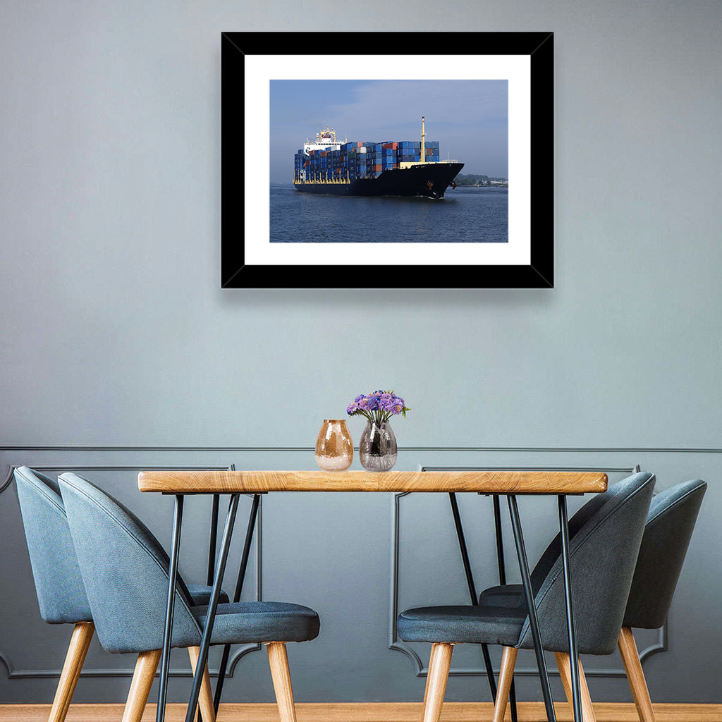 Container Ship in Motion Wall Art