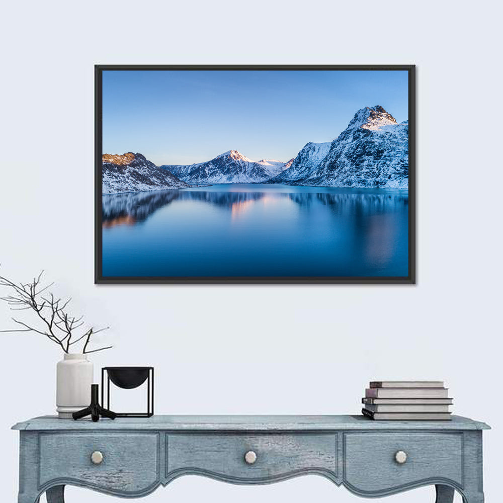 Snowy Lofoten Reflection Wall Art