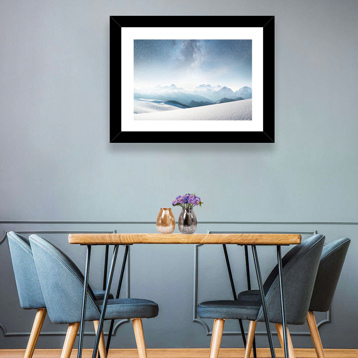 Winter Mountains & Milky Way Wall Art