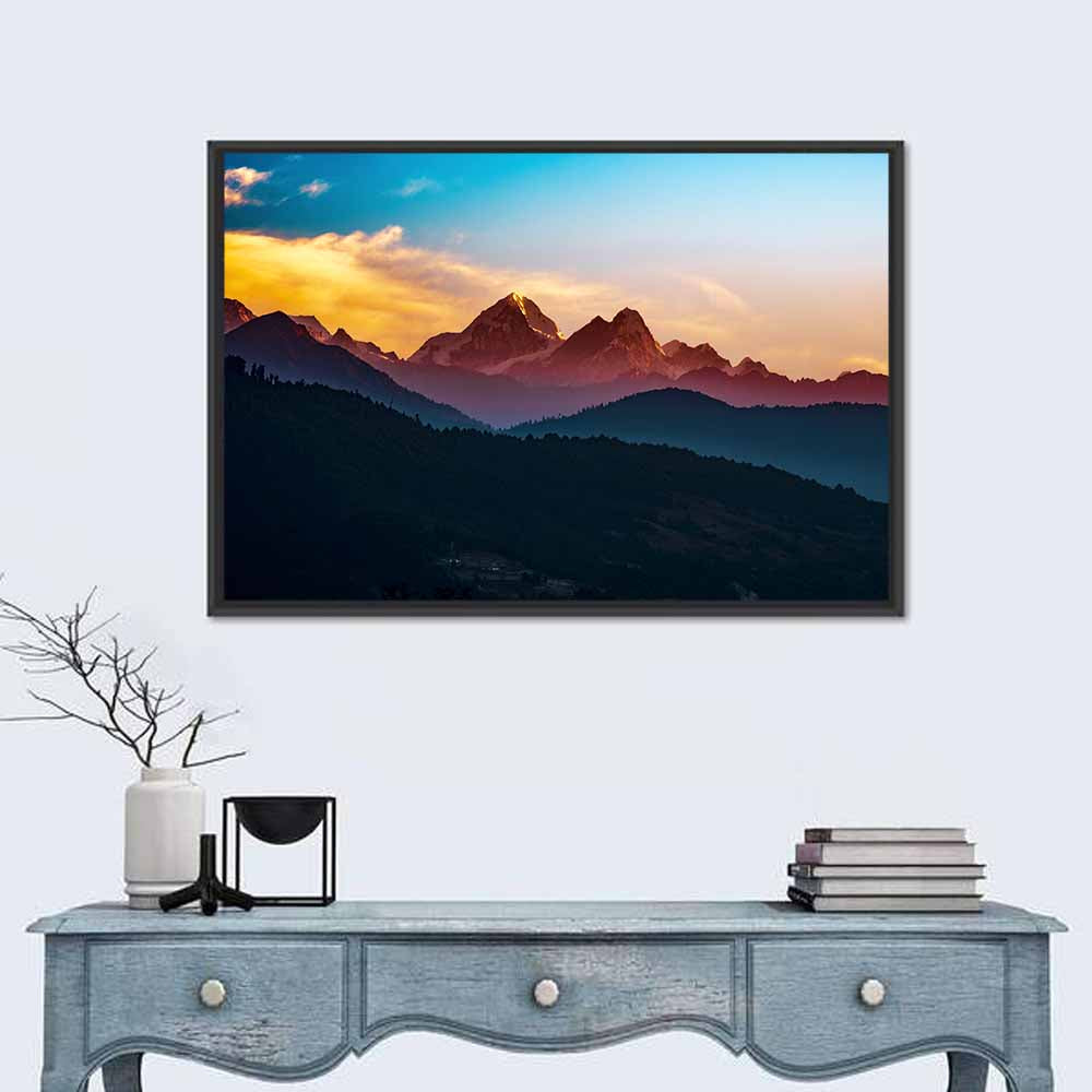 Helambu Mountain Range at Sunrise Wall Art