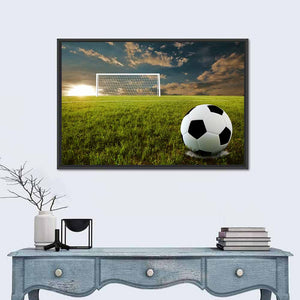 Soccer Ball in Stadium Wall Art