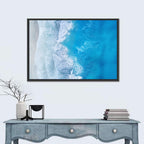 Aerial Turquoise Beach Waves Wall Art