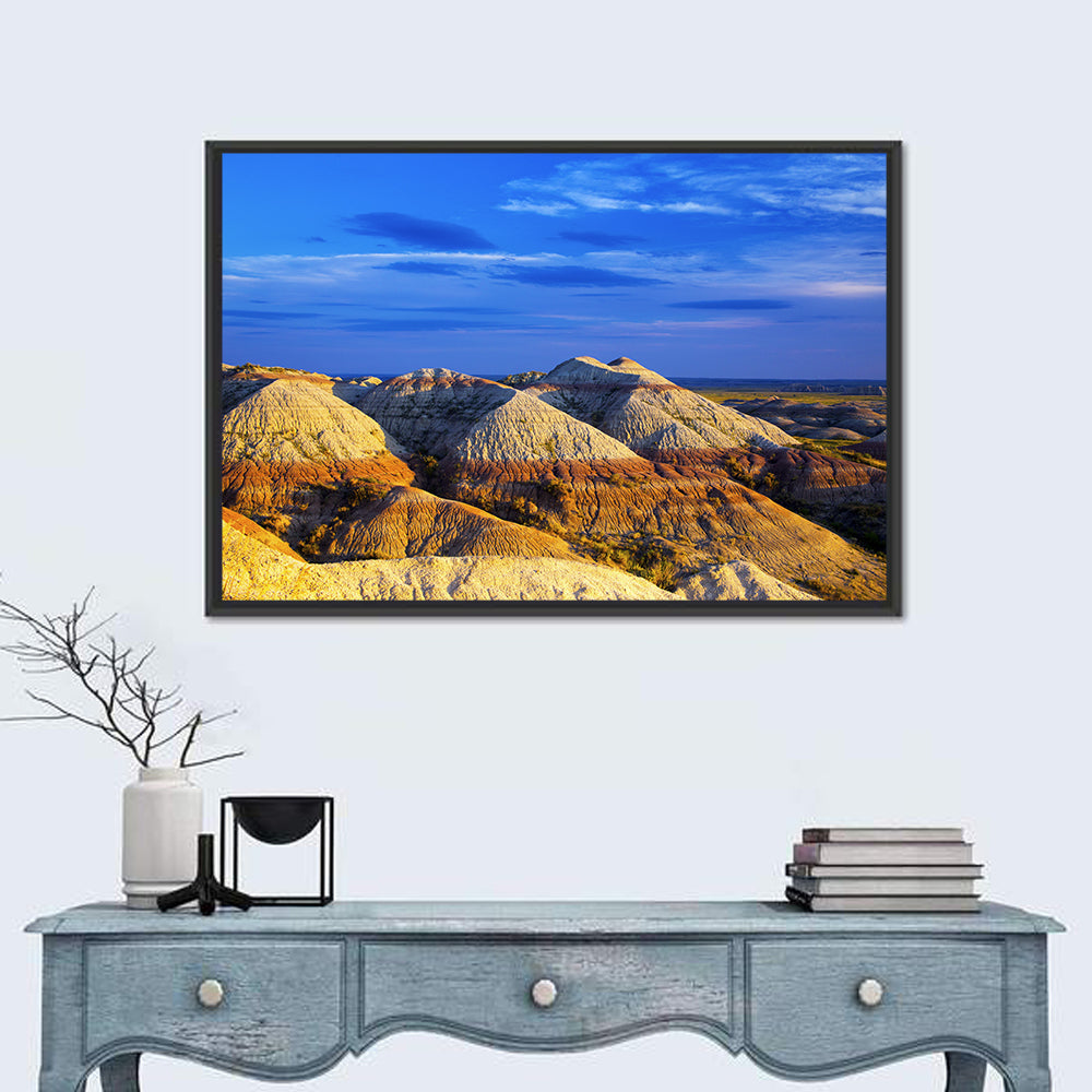 Badlands National Park Golden Hour Wall Art in a room, landscape