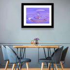 Purple Water Droplet Splash Wall Art