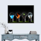 Elemental Light Bulbs Wall Art