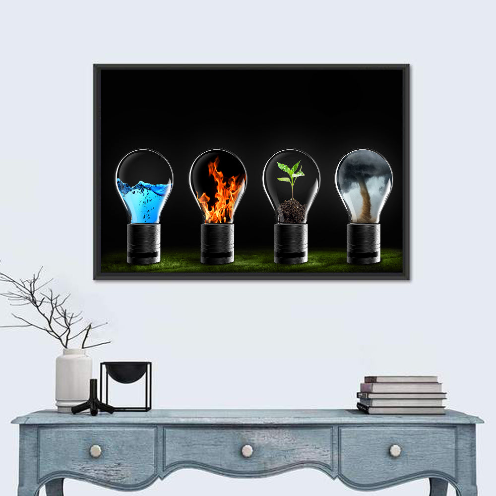 Elemental Light Bulbs Wall Art