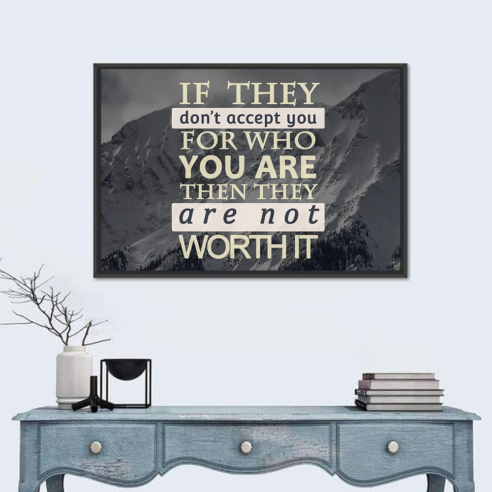 They Are Not Worth It Wall Art in a room, landscape