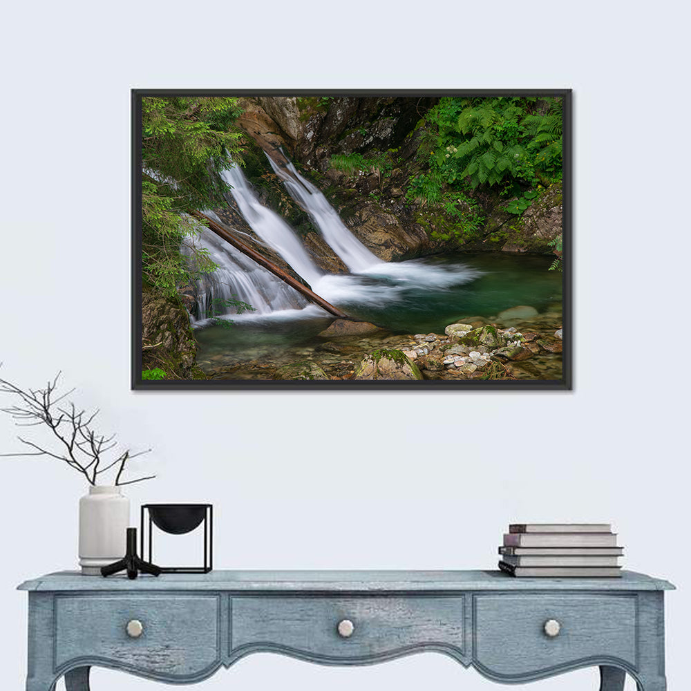 Mount Mickiewicz Waterfall Wall Art in a room, landscape
