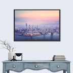 Kuwait City Twilight Skyline Wall Art