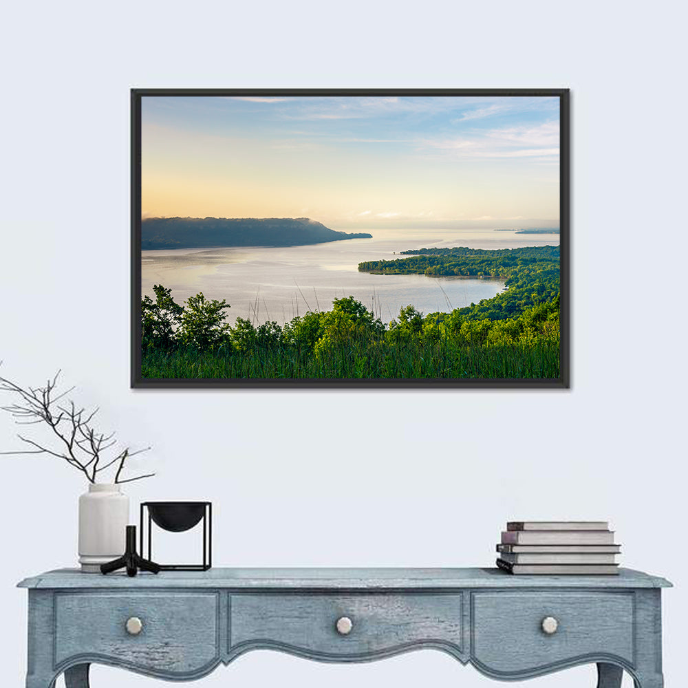 Mississippi River and Lake Pepin Wall Art in a room, landscape
