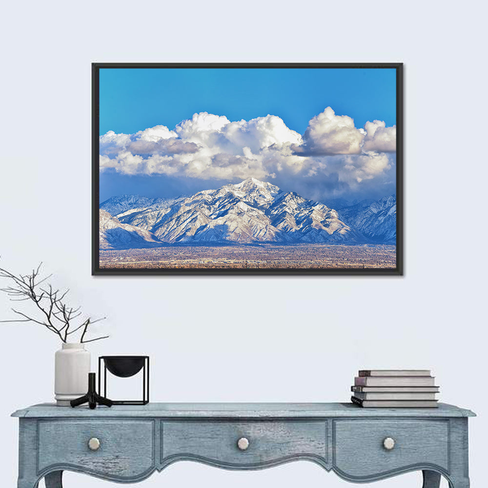 Wasatch Snow Capped Peaks Wall Art