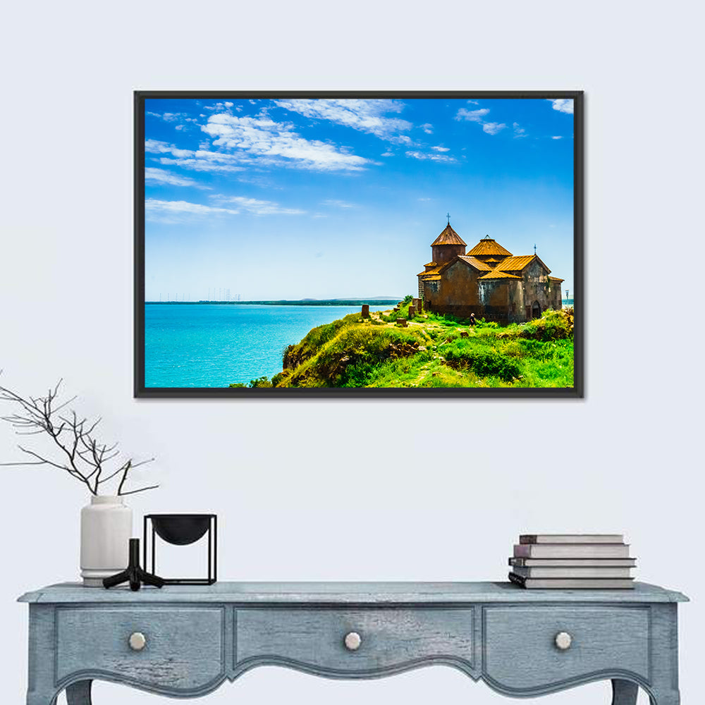 Sevanavank on Lake Sevan Wall Art in a room, landscape