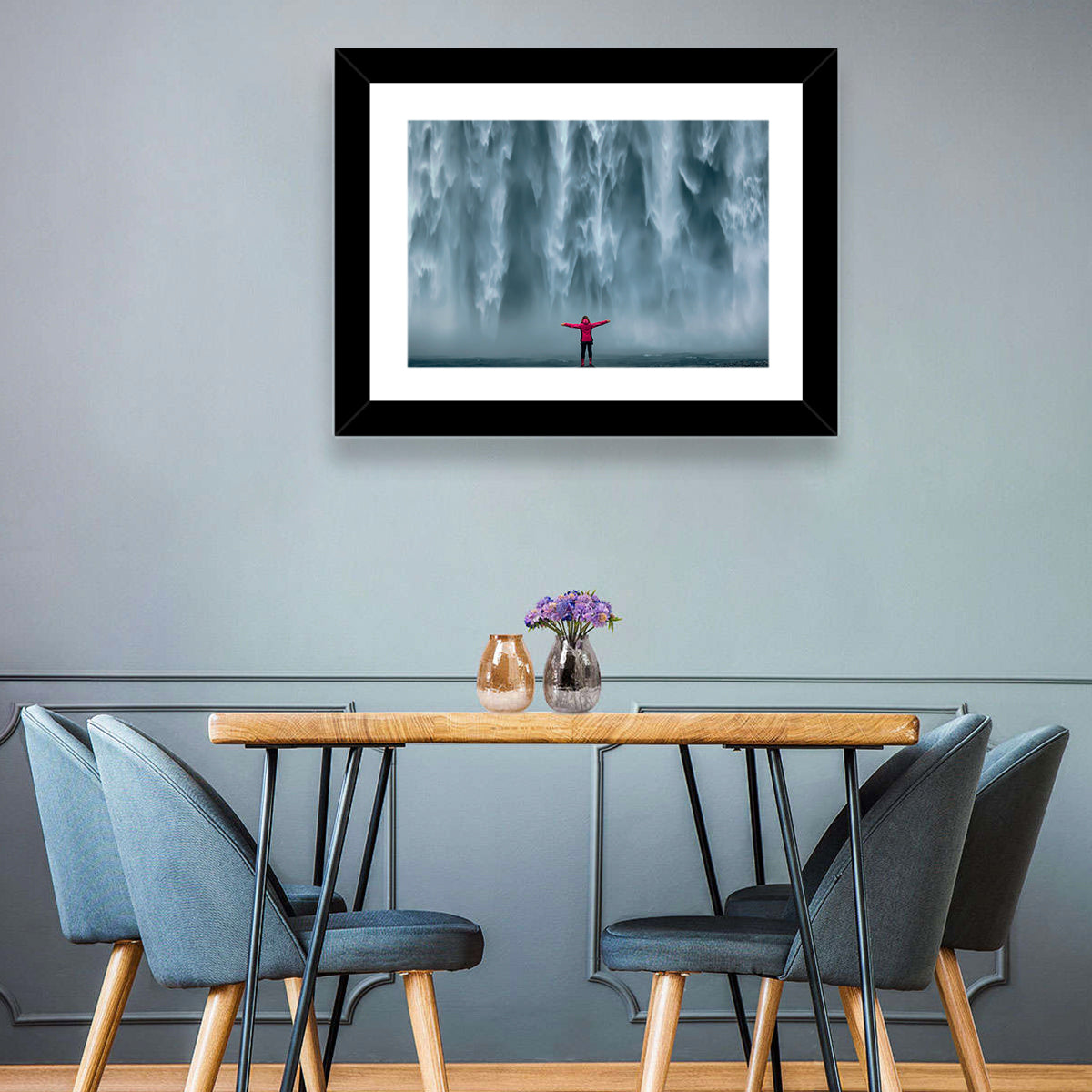 Majestic Skogafoss Waterfall Wall Art