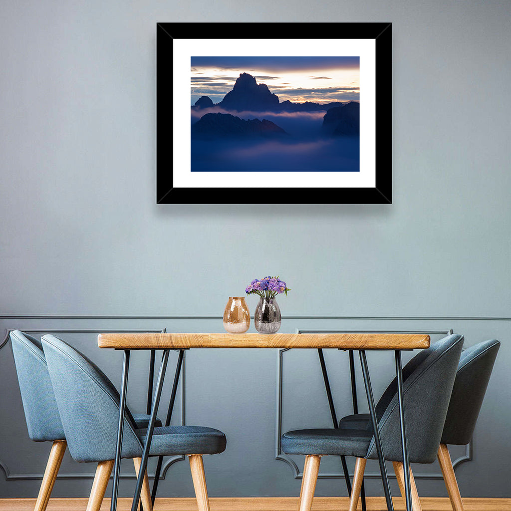 Dolomites Sunrise Silhouette Wall Art