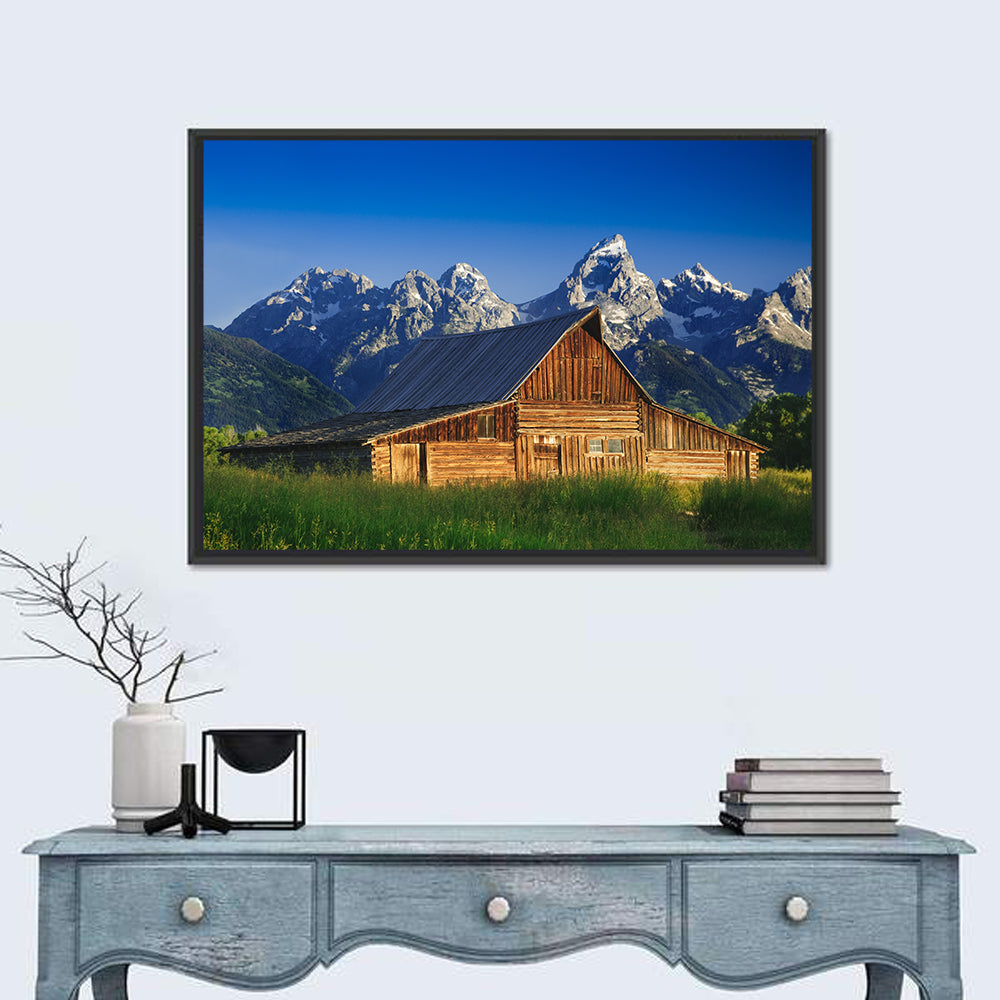 T.a. Moulton Barn, Grand Teton Wall Art in a room, landscape