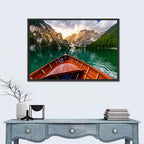 Boat Bow at Lago Di Braies Wall Art