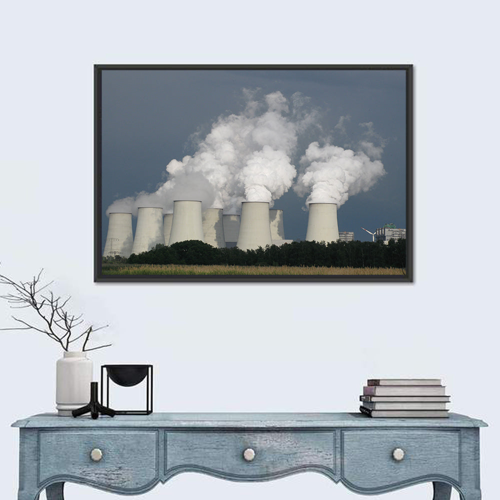 Cooling Towers at Coal Power Plant Wall Art