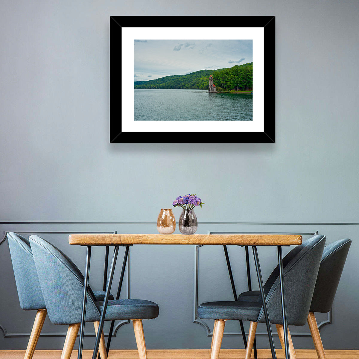 Otsego Lake View with Stone Tower Wall Art