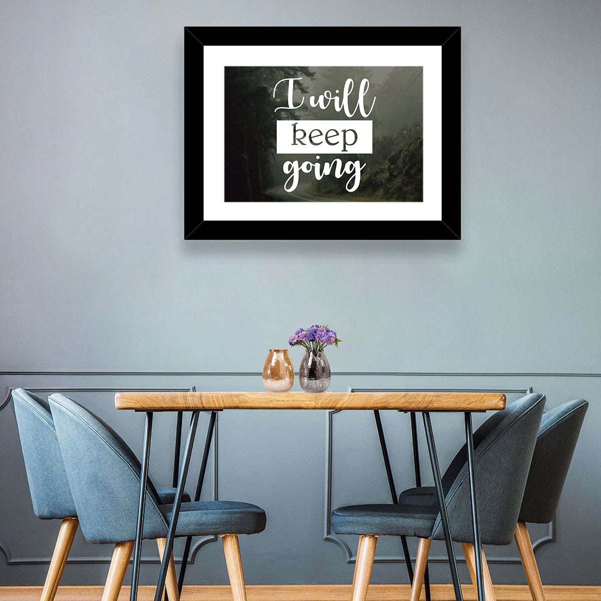 I Will Keep Going Wall Art in a room, landscape