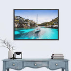 Menorca Cove Sailboat Wall Art