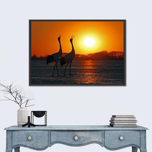 Red Crowned Cranes Wall Art